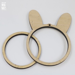Khung thêu gỗ mini làm phụ kiện