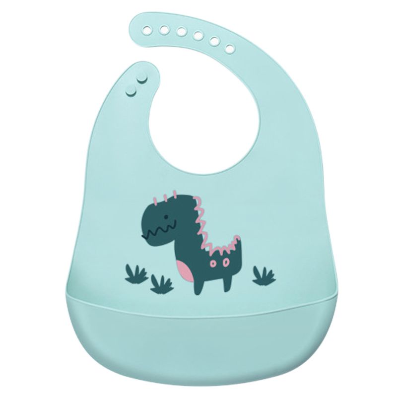 Yếm Ăn Silicone Chống Thấm Nước Có Túi Đựng Dành Cho Trẻ Em