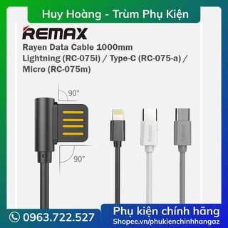 [Miễn Phí Ship] Cáp sạc REMAX RC-075A Ligntning,Micro,Type C - Cáp Sạc Chính Hãng Remax