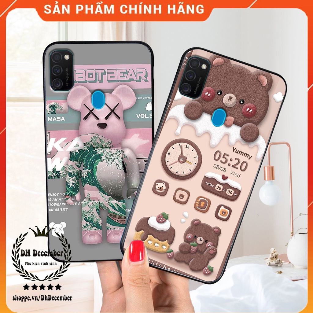 Ốp lưng Oppo A53 in hình 3D GẤU HỒNG-GẤU BE3R -XINH XẺO CỰC ĐẸP