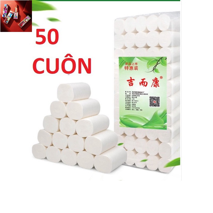 (Chính hãng) Hợp đồng mua sỉ Bịch 50 Cuộn Giấy Vệ Sinh Không Lõi / 3 Lớp / Siêu Tiết Kiệm Siêu Rẻ