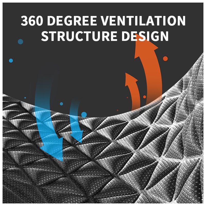 SEAMETAL Đệm Lót Ghế Ngồi Xe Hơi Hình Tam Giác 3D Chất Liệu Vải Lanh Thoáng Khí