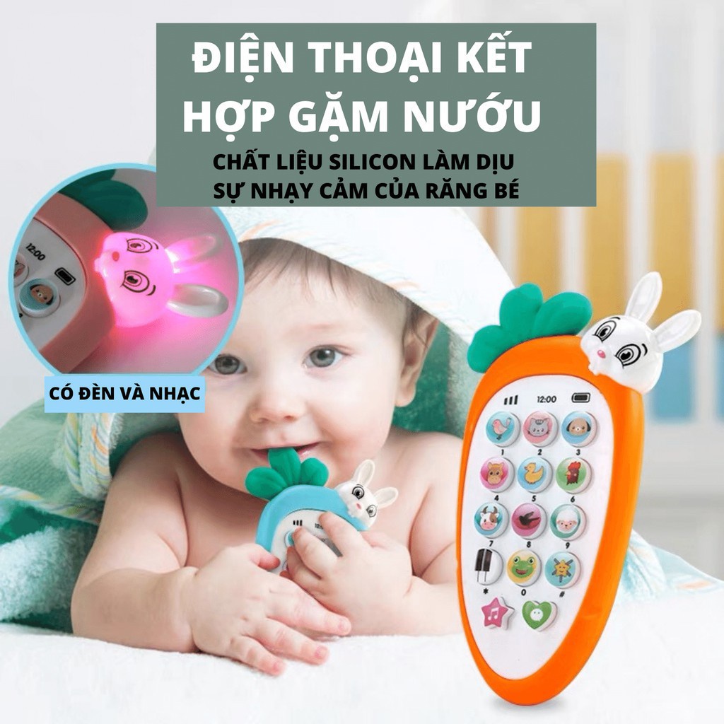 Điện Thoại Cà Rốt, Thỏ Đáng Yêu, Đồ Chơi Thông Minh Cho Bé - Alokids, DTCR