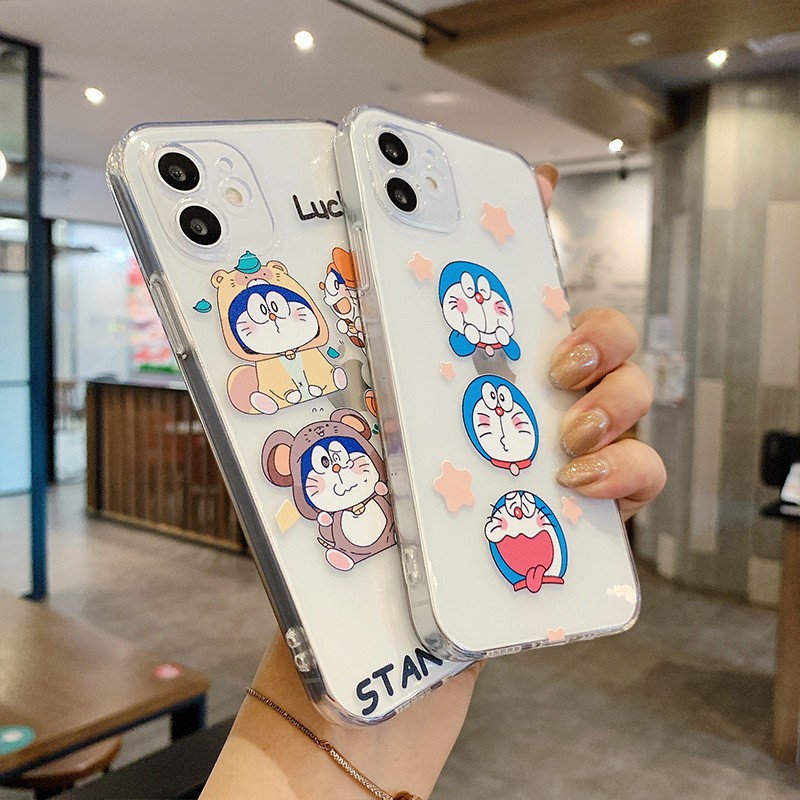 Ốp Iphone Trong Suốt In Hình Doremon Cho Iphone 12 Pro Max Đến 7 Plus