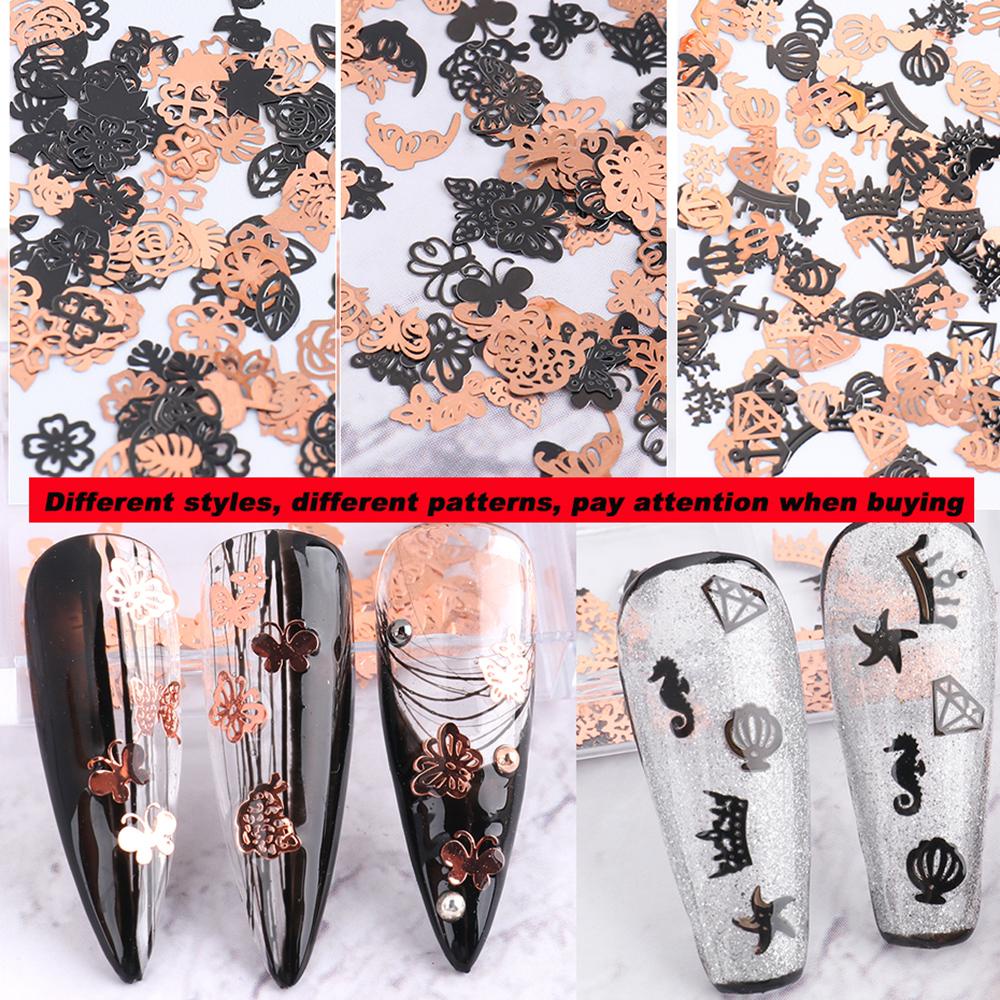 OCEANMAP Bộ Phụ Kiện Trang Trí Móng Nghệ Thuật 3D Hình Hoa Lá / Mặt Trăng / Trá