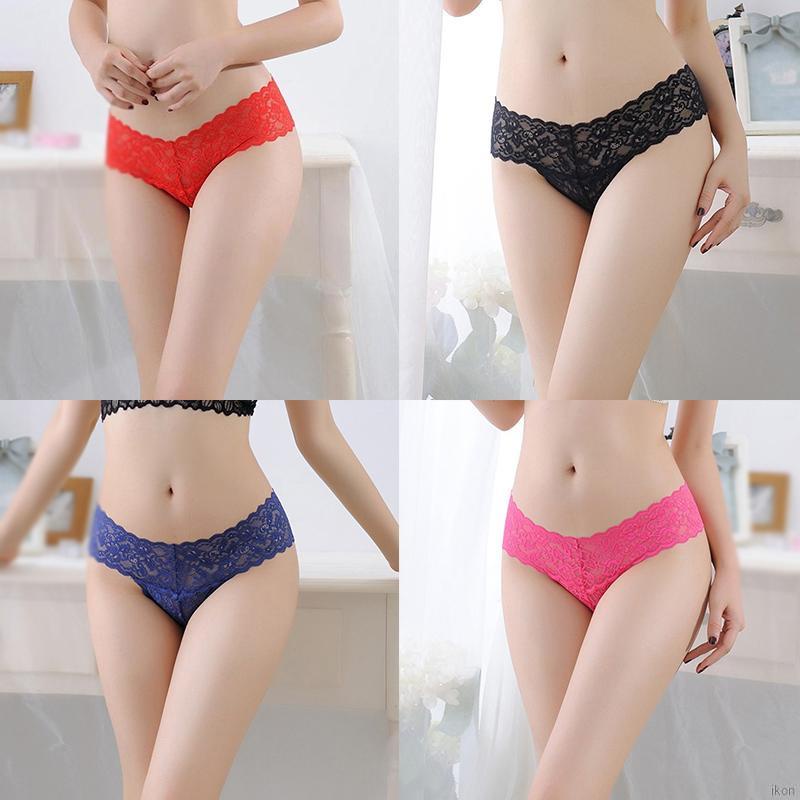 Quần lót cotton liền mạch phối ren lưng thấp thời trang dành cho nữ có cỡ lớn