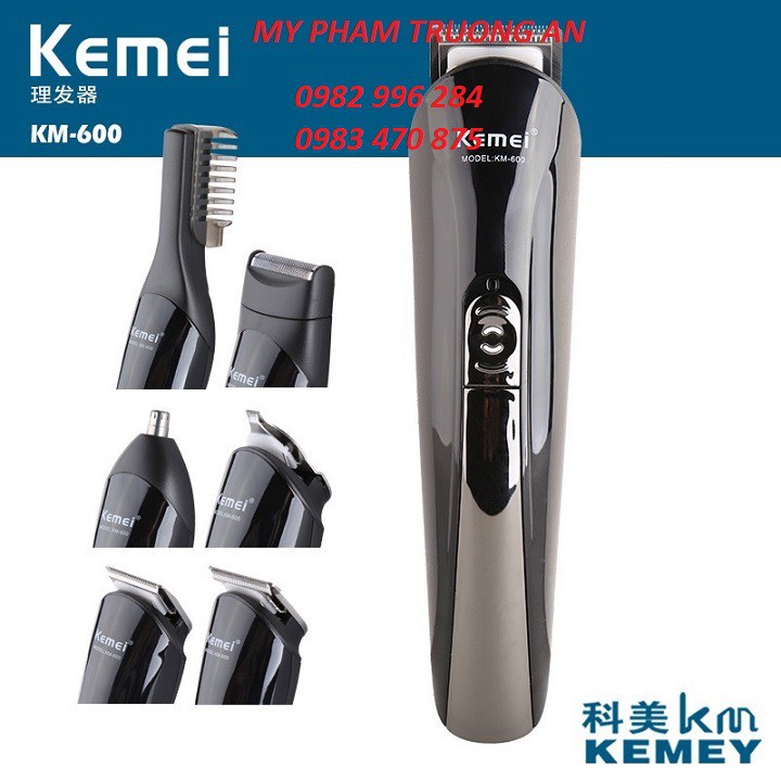 Tông Đơ Cắt Tóc Kiêm Máy Cạo Râu Kemei KM-600