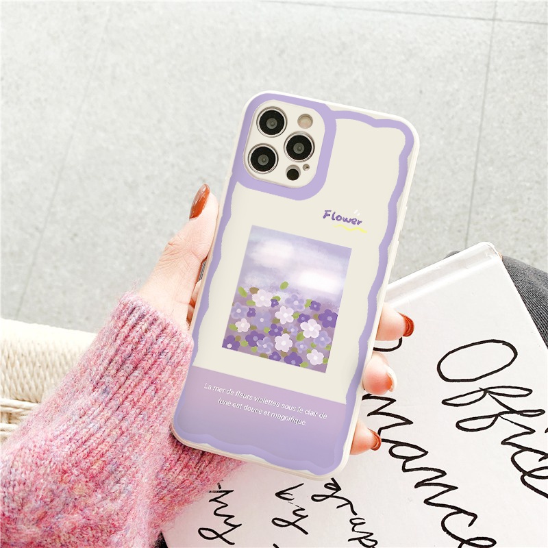 Ốp lưng iphone trong lượn sóng Violet 6/6plus/6s/6splus/7/7plus/8/8plus/x/xr/xs/11/12/13/pro/max/plus/promax