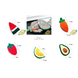 Kẹp Tóc Len Hoa Quả Dễ Thương