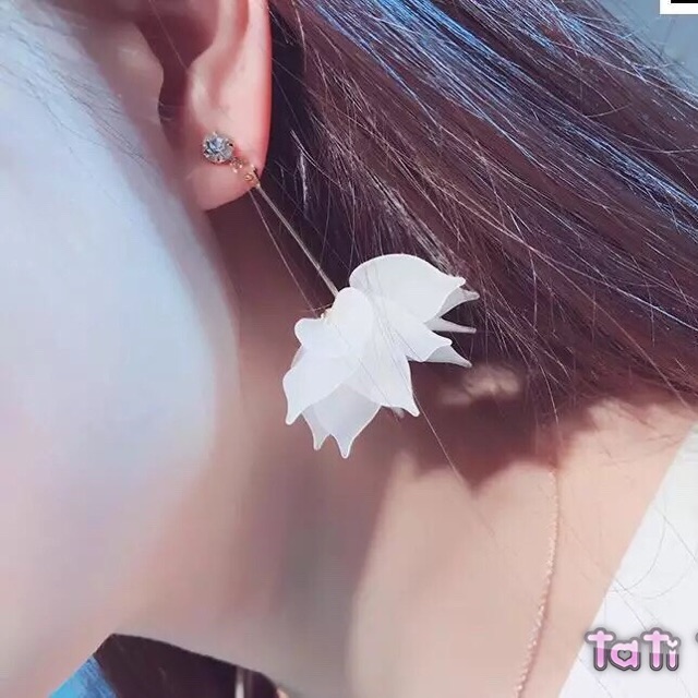 Bông tai cao cấp - Chùm hoa rơi Tatitava