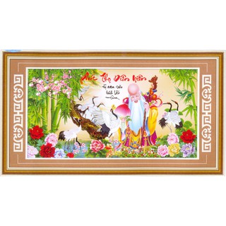 Tranh Thêu Chữ Thập 3D Phúc Thọ Diên Niên 223080 (KHÁCH TỰ THÊU) KT:148X81CM
