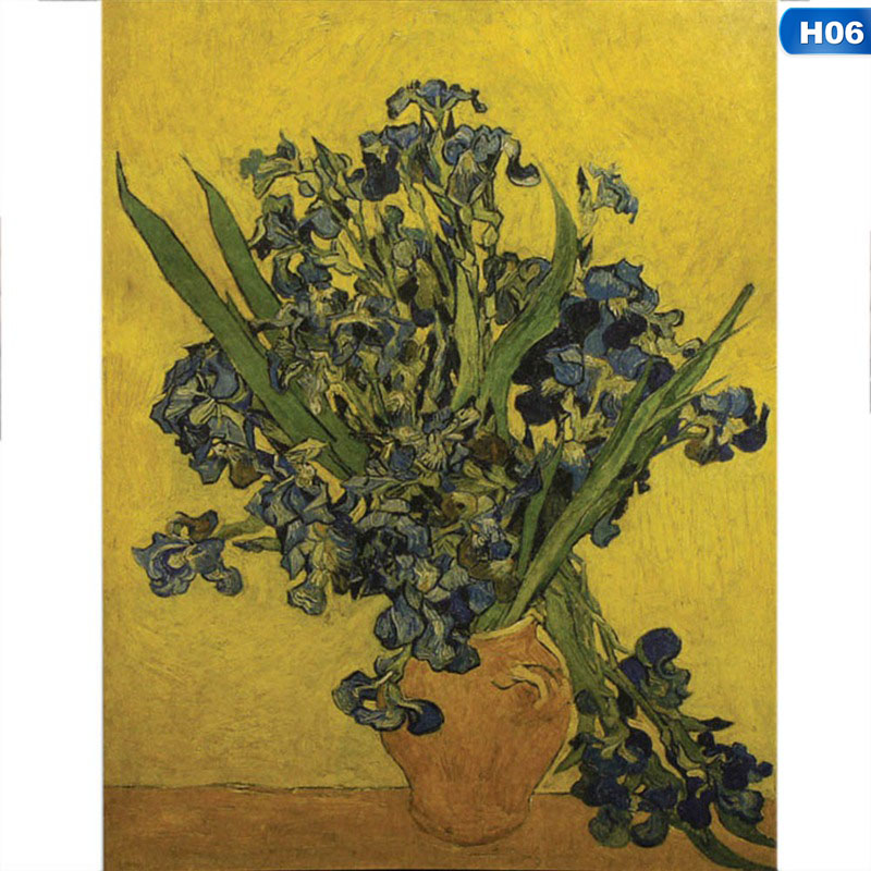 flowersqueen Tranh sơn dầu Van Gogh treo tường  trang trí nội thất