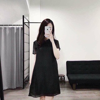 Váy voan hạt suông