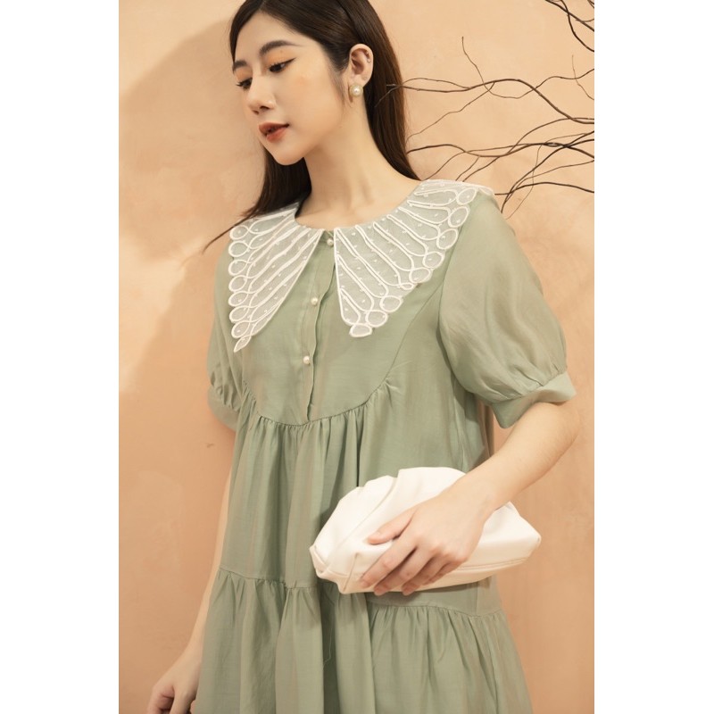 [Mã FATHANG5 giảm 10K đơn 50K] Đầm tơ nhật cổ ren | BigBuy360 - bigbuy360.vn