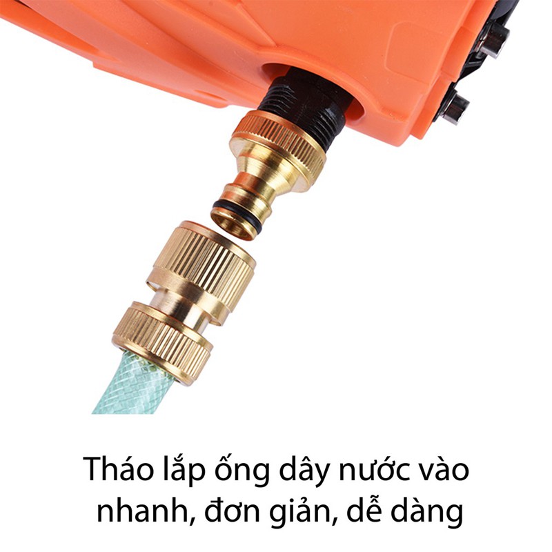 Bộ khớp nối nhanh bằng đồng - đầu nối nhanh dây cấp nước đầu VÀO máy rửa xe, may rua xe mini 220V khớp nối nhanh C0004-4