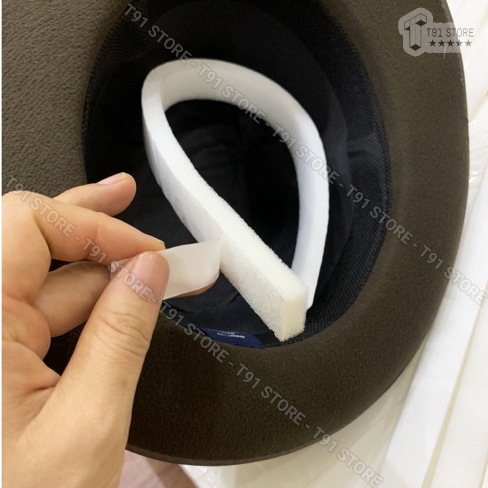 Dây mút xốp lót mũ khi bị rộng - Miếng dán nón bucket, nón vành điều chỉnh kích thước phù hợp khi đội nón