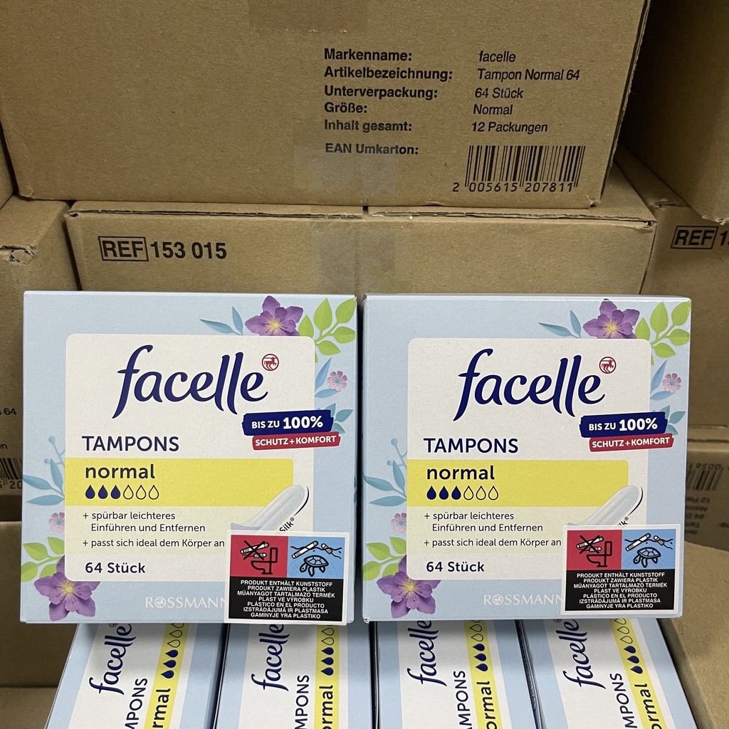 Hộp lẻ 5 Tampons Facelle, OB nhập khẩu Đức