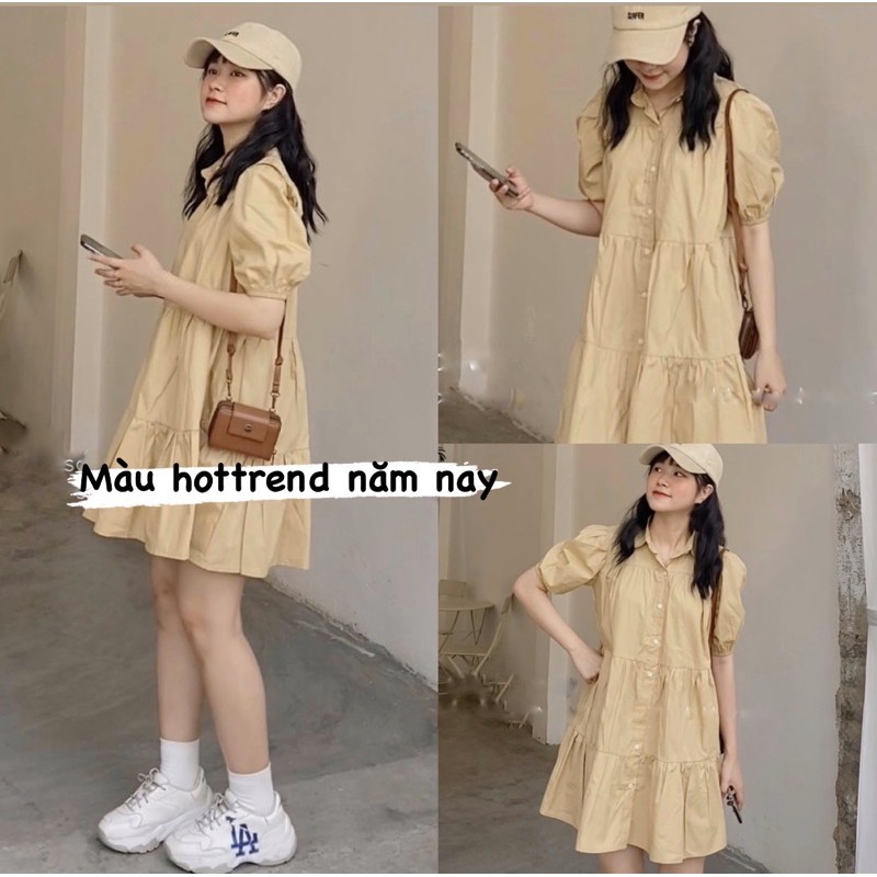 [Mã FADI5K245 giảm 5K đơn 0đ] [Ảnh thật/Video]ĐẦM SƠ MI BABYDOLL ULZZANG Đầm babydoll búp bê cổ polo