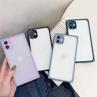Ốp vuông nhám Iphone viền màu