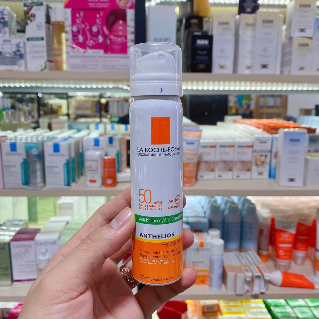 [ Mẫu mới 2022] Xịt Chống Nắng Da Nhạy Cảm - La Roche-Posay Anthelios Anti-brillance Spf50