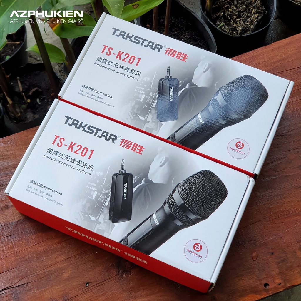 Micro không dây TAKSTAR TSK201 - Chuyên dùng cho Soundcard, loa kéo, dàn karaoke - Hàng chính hãng bảo hành 12 tháng