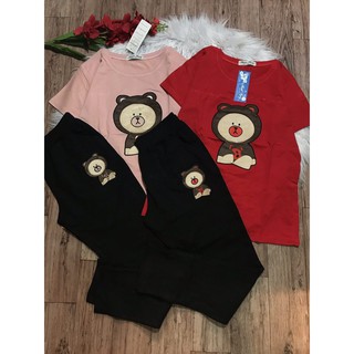Set bộ thun thái thiêu hình gấu siêu xinh