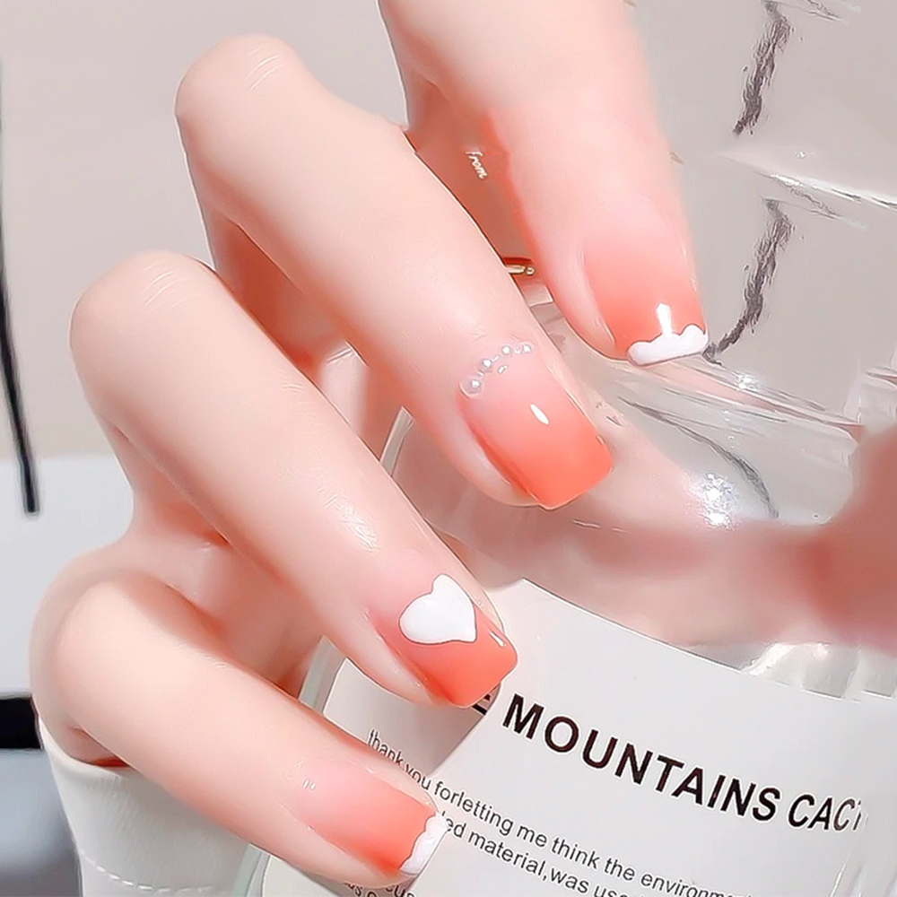 Miếng Dán Trang Trí Móng Tay Hình Trái Tim Tiện Dụng