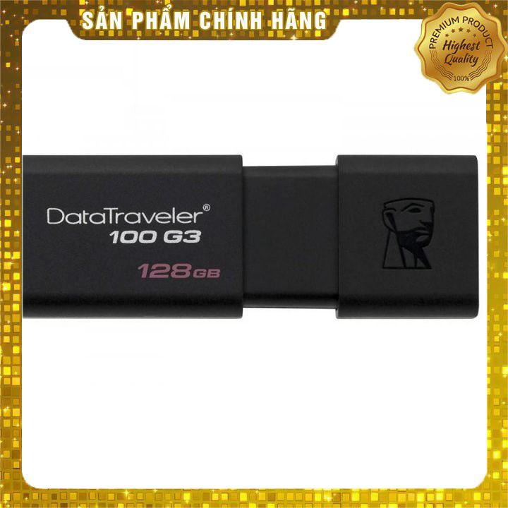 [ HÀNG CHÍNH HÃNG ] USB 128G Kington DT100G3 USB 3.0 Chính Hãng -  Bảo Hành 24 Tháng