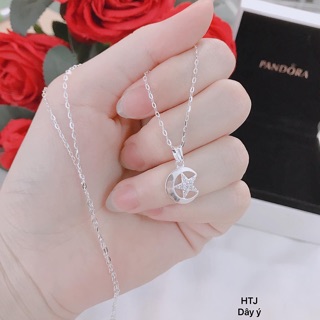 Dây chuyền bạc mặt trăng sao xinh xắn