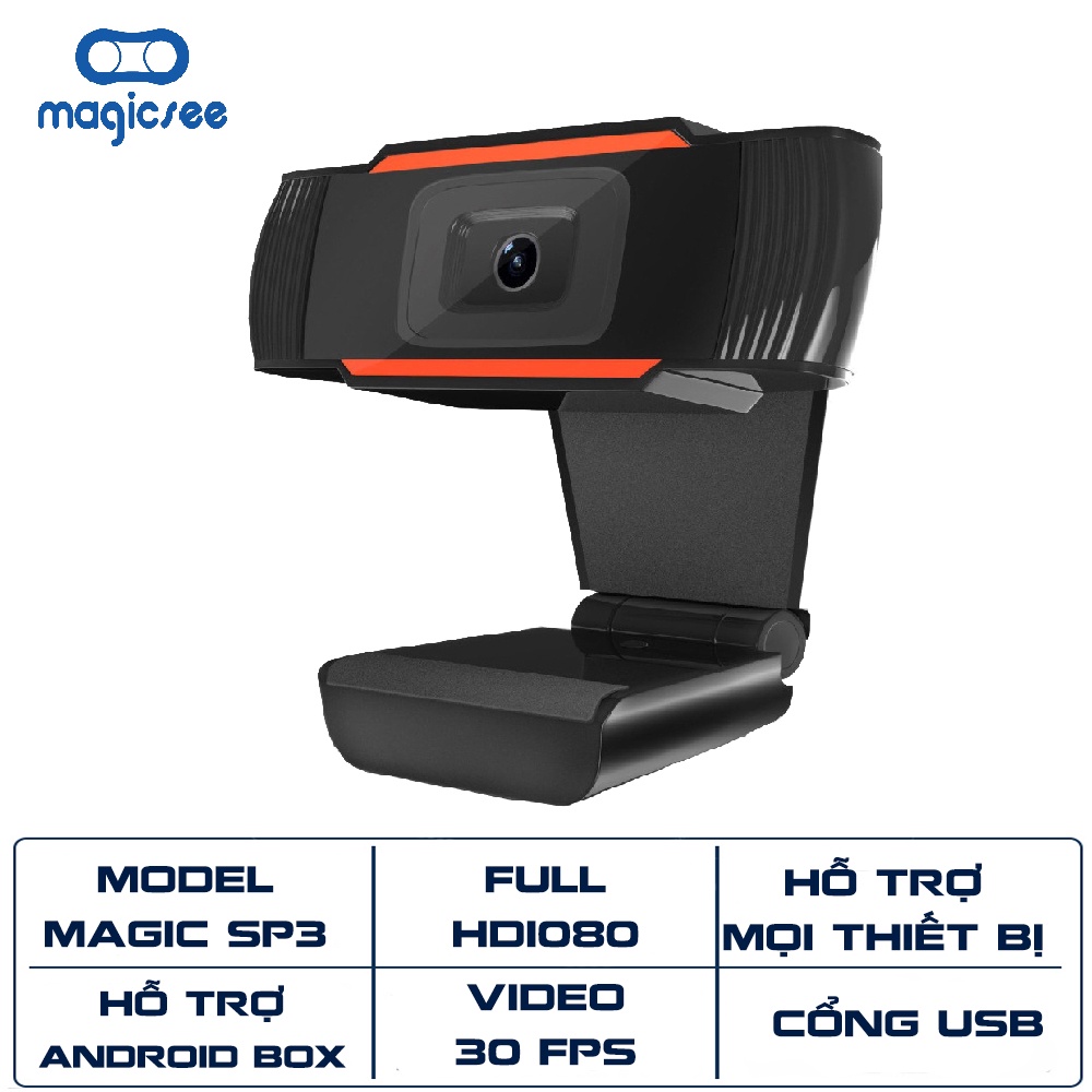 Webcam Magicsee SP3 Full HD1080 dành cho PC , Laptop , Android box ... Hỗ trợ học và làm việc online