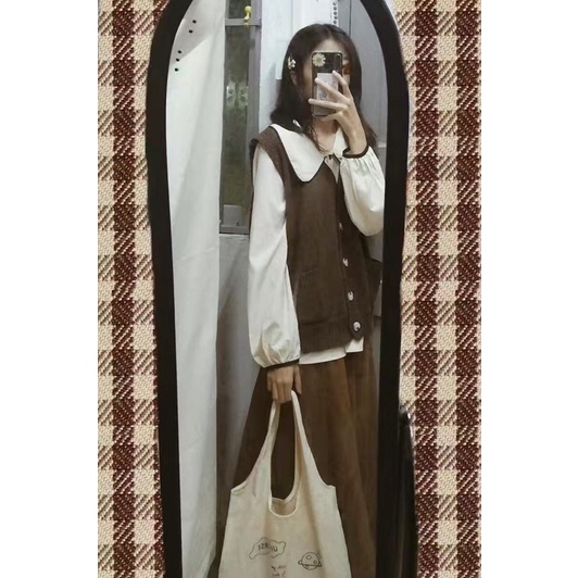 Sét váy thu đông ulzzang, phong cách vintage. Gồm