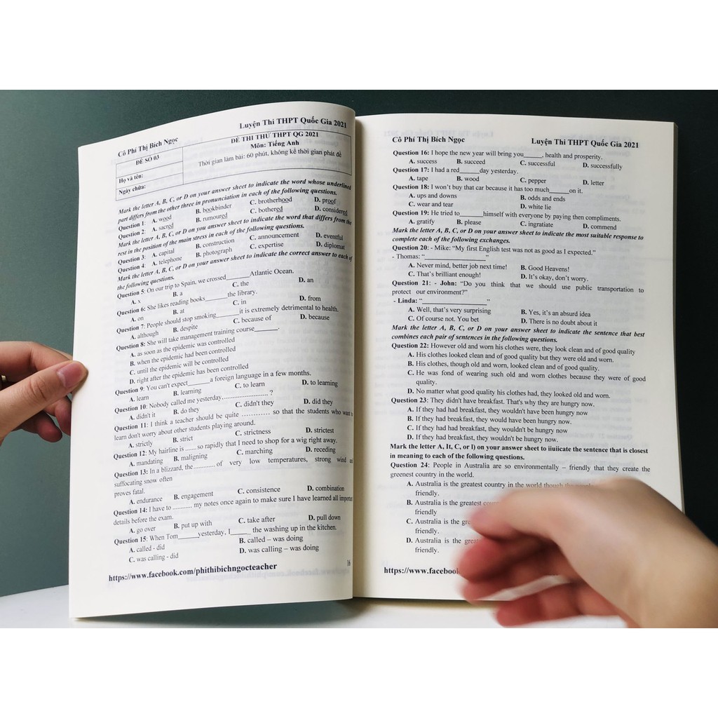 Sách: Bộ Đề Thi THPT Môn Anh