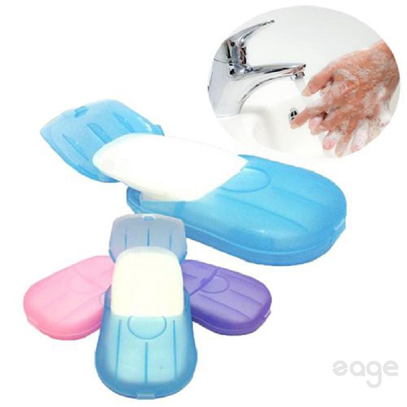Sale 70% Hộp 20 miếng xà phòng giấy thiết kế gọn nhẹ tiện dụng khi đi du lịch,Giá gốc 20,000 đ - 48A111