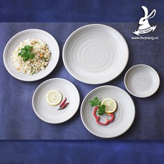 [Có xuất VAT] Dĩa Tròn Có Vân 12 Nâu Nhựa Melamine Đài Loan - Chính Hãng