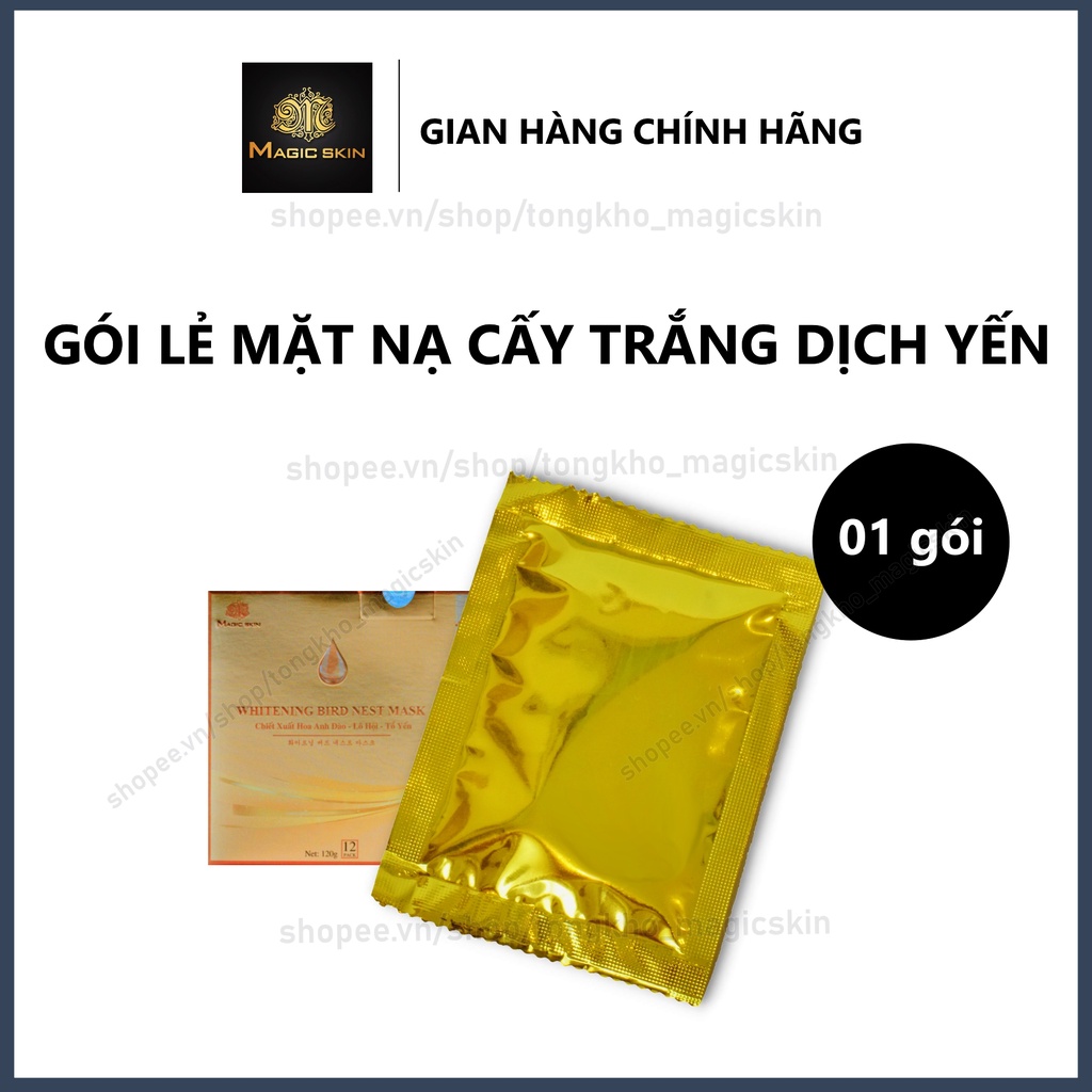 01 GÓI MẶT NẠ CẤY TRẮNG DỊCH YẾN Magic Skin 👍 Whitening Bird Nest Mask 👍 ✔ SD được 2-3 lần