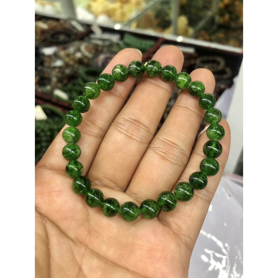 Vòng đeo tay, lắc tay phong thủy đá ngọc cẩmthạch xanh