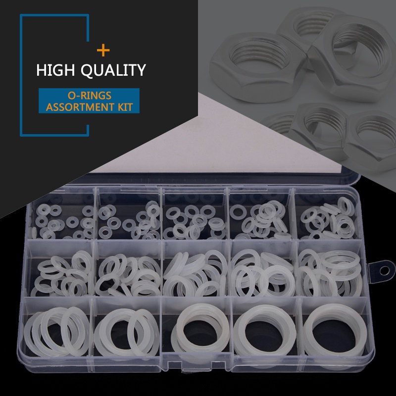 Set 150-200 - 225 Vòng Đệm silicone Chữ o Thay Thế od 6mm-30mm cs 1.5mm 1.9mm 2.4mm 3.1mm o-ring