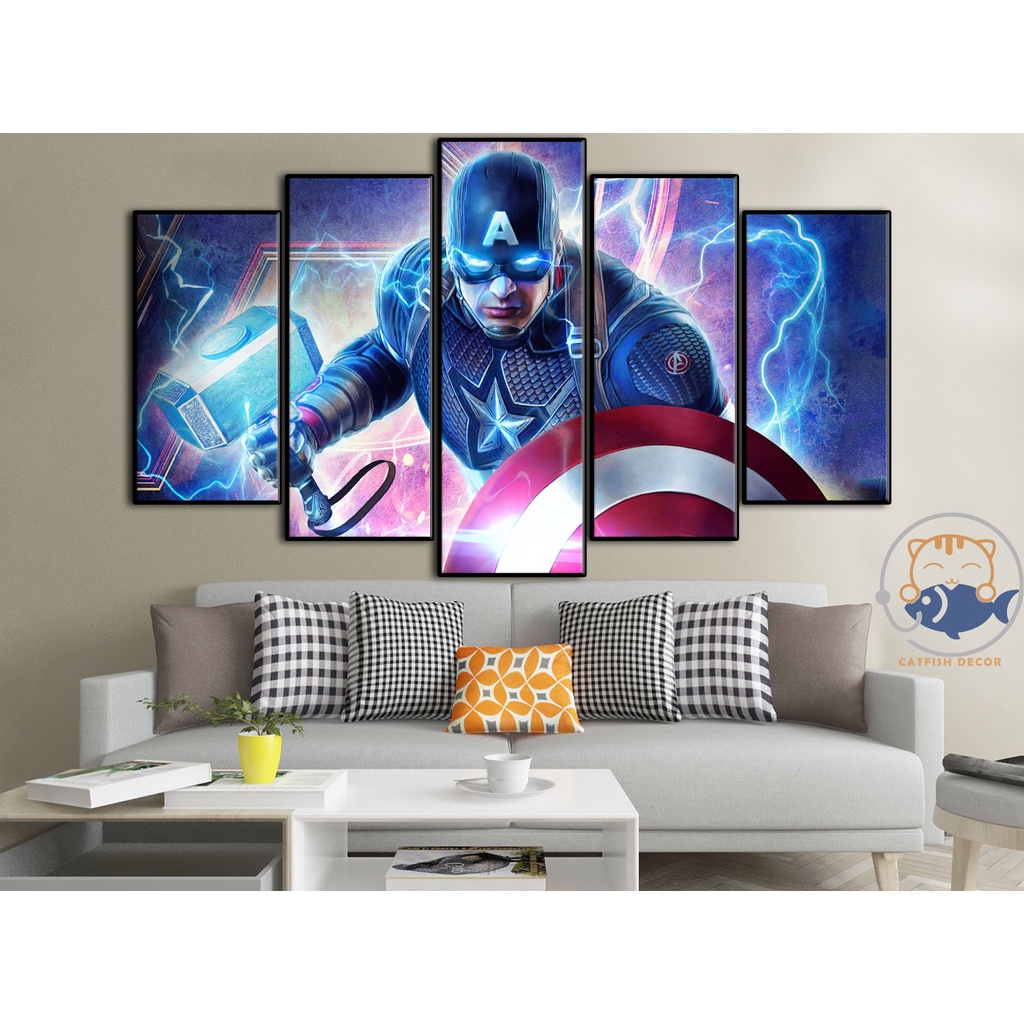 Tranh dán tường MARVEL - Spider Man - Venom - Iron Man - Captain America