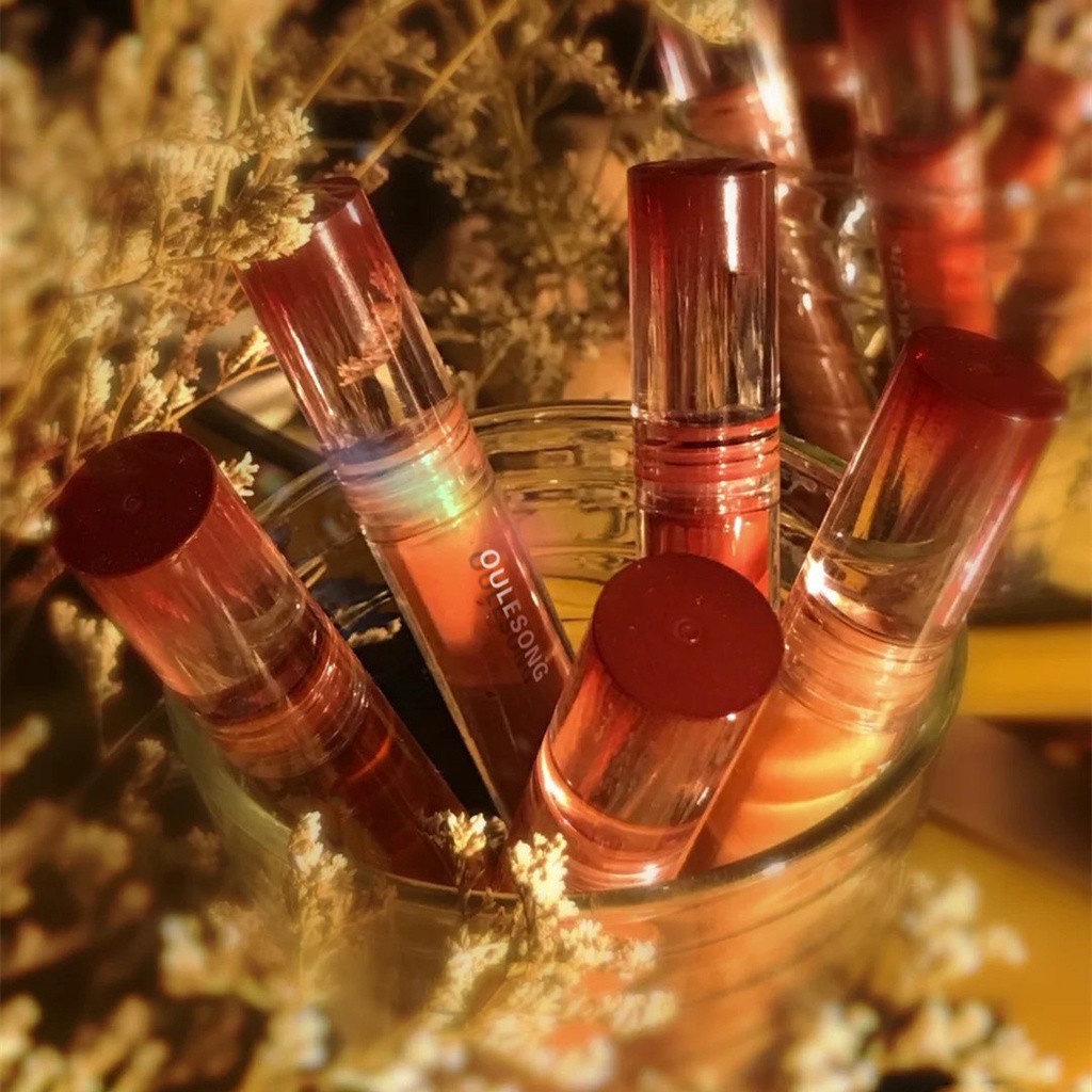 [Hàng mới về] Son môi bóng mềm mượt màu nude nhạt chống thấm nước nội địa Trung OULESONG