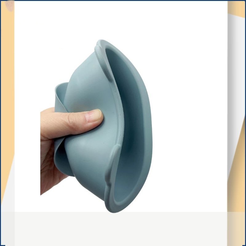 Chén/bát ăn dặm bằng silicon hình gấu có đế hít chống đổ cho bé ( không kèm thìa muỗng)