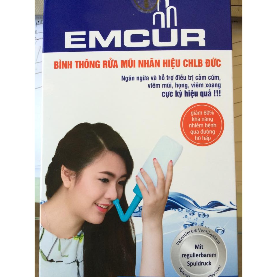 Bình rửa mũi EMCUR CHLB Đức chống viêm mũi dị ứng