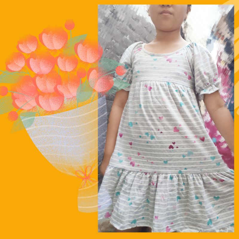 Váy Đầm bé gái cotton thun xuất khẩu, đầm thun bé gái, đầm mặc nhà, đầm thun bé gái size đại