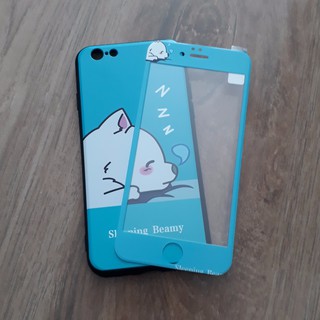 Iphone 6/6s combo ốp lưng+ cường lực in hình