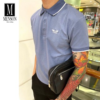 ⭐️HÀNG HIỆU⭐️Áo phông nam vải cotton có cổ thêu chữ - Áo polo nam mùa hè xuất xịn, chất mát ôm body MENSON M-6004