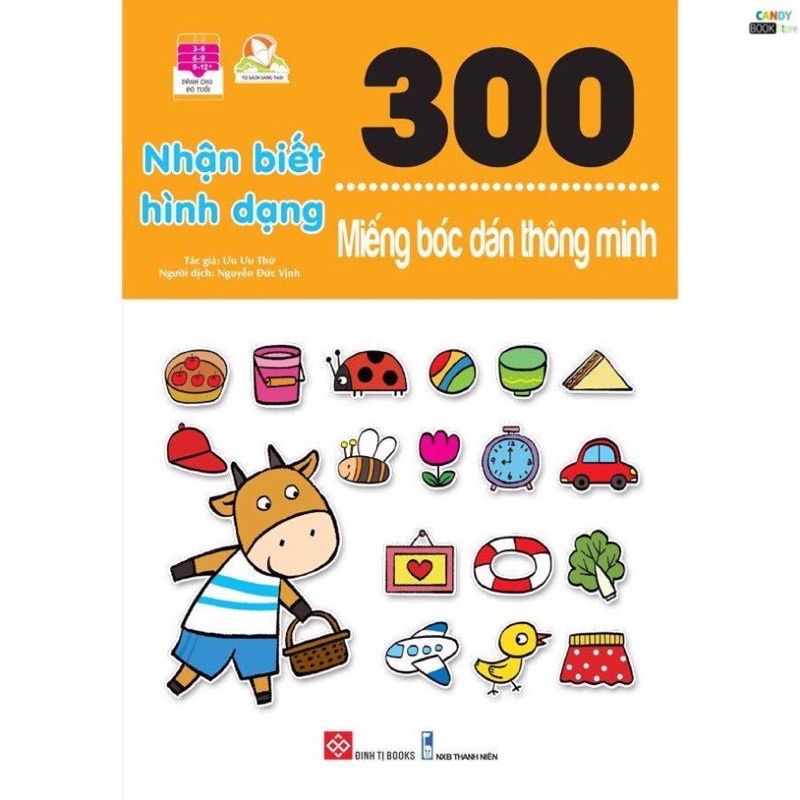 sách-300 miếng bóc dán thông minh-nhận biết hình dạng