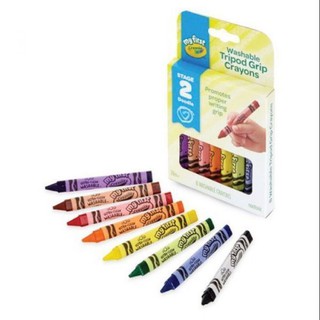 Đồ Chơi Bút sáp 8 màu thân tam giác (có thể tẩy rửa được) Crayola