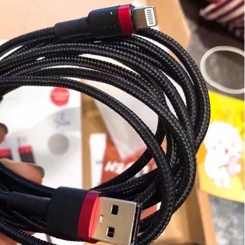 Cáp dù Baseus Cafule Usb to Lighting cho Iphone Ipad chơi game xem Phim thoải mái