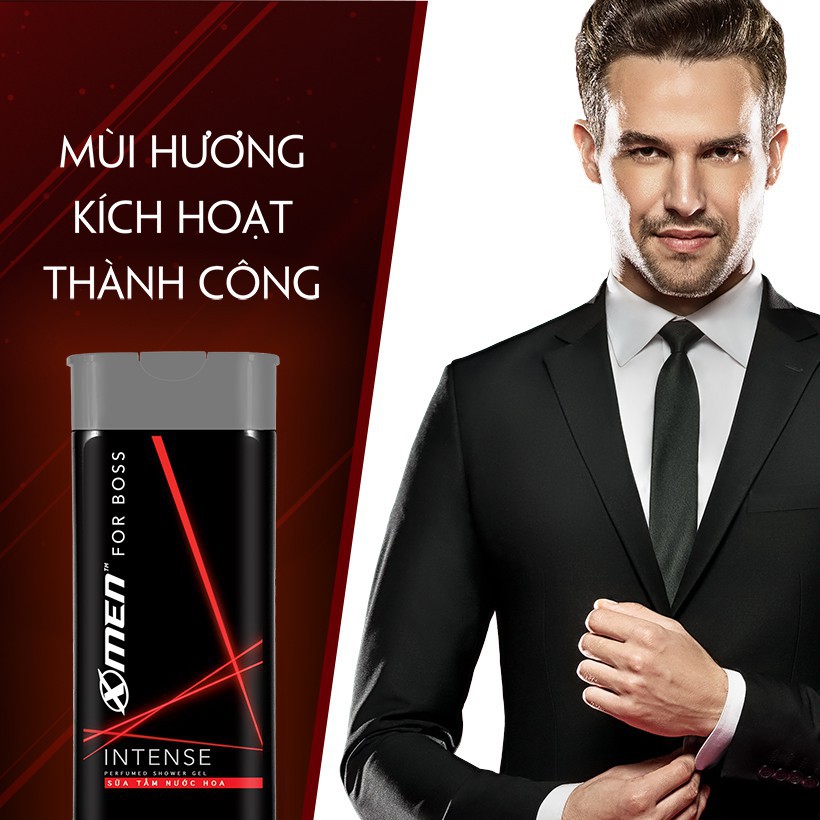 Sữa tắm nước hoa X-Men For Boss Intense - Mùi hương trầm đầy nội lực 380g