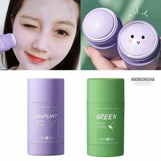Mặt Nạ Dạng Thỏi Chiết Xuất Trà Xanh/Cà Tím Giúp Giảm Dầu, Mụn, Làm Sạch Lỗ Chân Lông