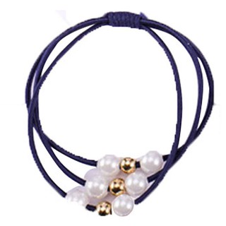 Set 12 thun cột tóc Hàn Quốc dễ thương - Gồm hộp (Xanh hải quân)